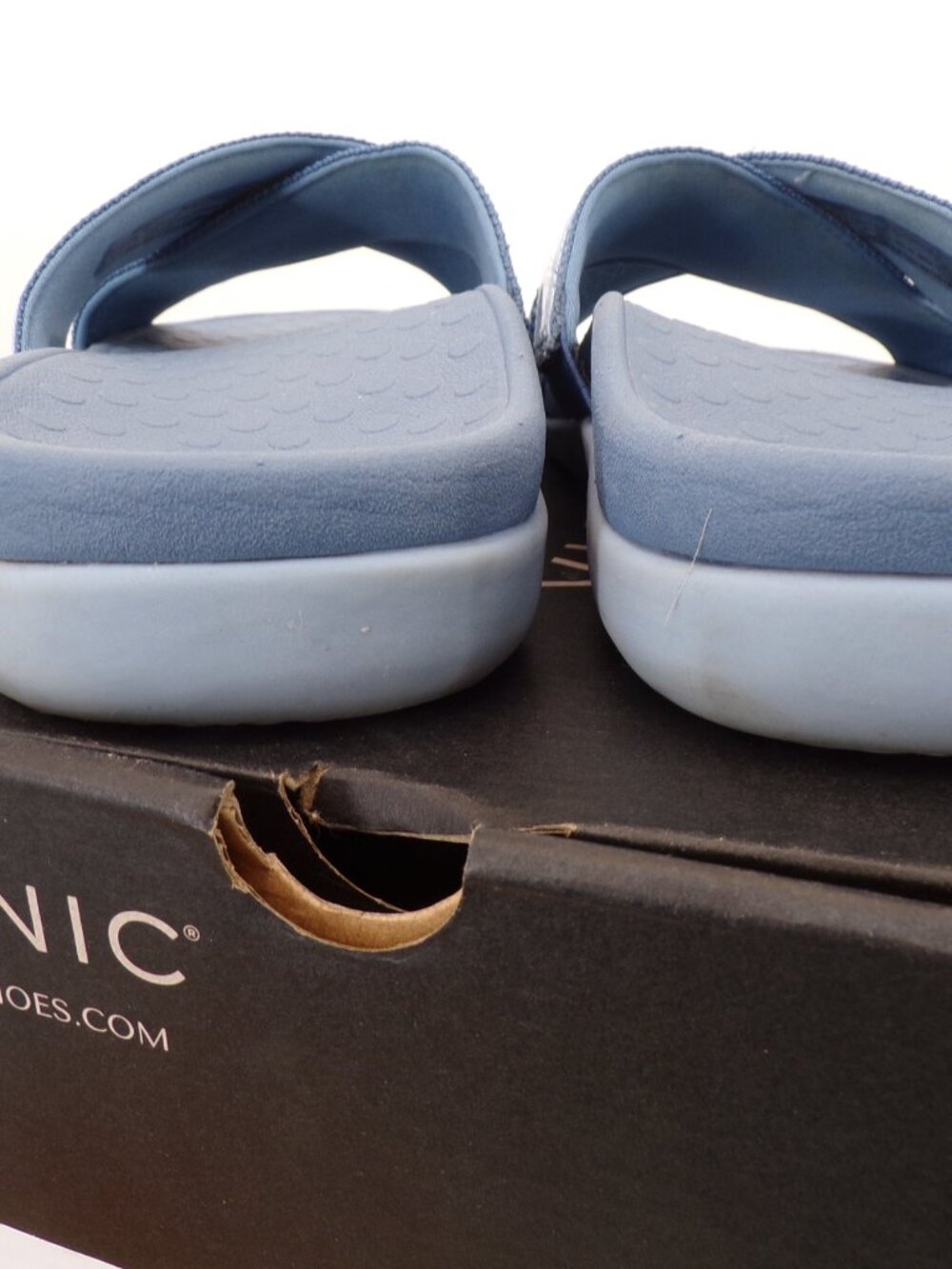 Vionic Womens Sandals Cross Strap Slide Orthotic Blue Size 7 - Picture 4 of 8